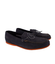 Mens Rockport Blue Suede Boat