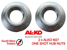 2x Genuine ALKO M27 Thread 36mm ONE SHOT Flanged Hub Nuts Caravan Trailer Brakes