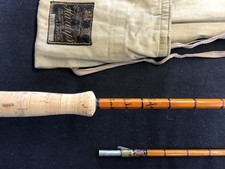 Vintage Hardy The Perfection 9ft 6" split cane fly fishing rod 1954