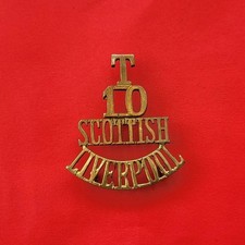 Scottish Liverpool Regiment 10t Battalion Shoulder Title T 10 SCOTTISH LIVERPOOL