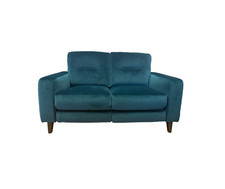 Elmo 2 seater electric reclining sofa in Lumino teal velvet fabric RRP £1699