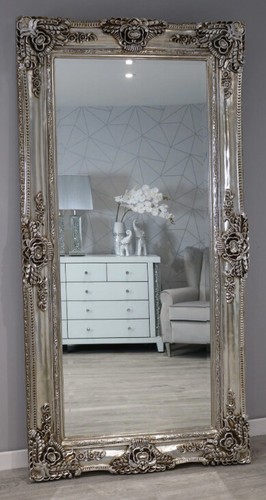 Mirror huge white ornate regal - mirror,