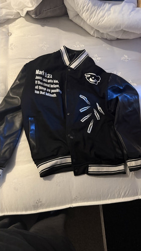 Men black cotton - men's, varsity