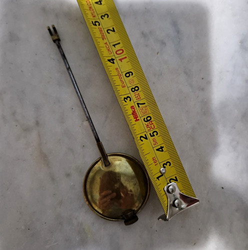 Brass steel clock - brass, pendulum