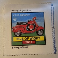 Vespa Club Of Britain Isle Of Wight Rally 2014 Patch Genuine Paddy Smith