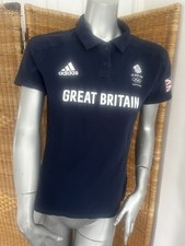 Tokyo Olympic Adidas Team GB blue cotton airtex Polo Shirt 12