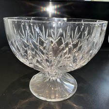 Large Crystal Cut Glass Centrepiece trifle pedestal bowl