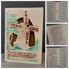 WWII British DIARY CALENDAR Faith Love Hope Peace 1942 Britain WARTIME GASES