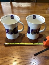 2 x Dunoon Fine bone china Sirocco Design mug - leafs