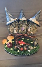 Trio of Witchy Owls