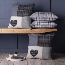 Set of 4 Grey Tartan & Tartan