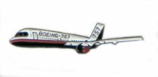 Boeing 757 Aircraft Metal Enamel Pin Badge Aeroplane Jet