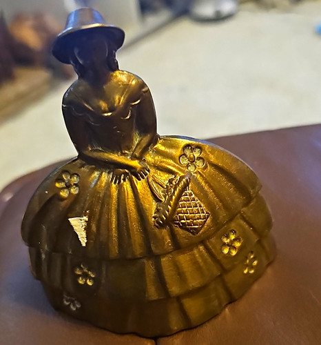 Brass victorian style lady - brass,