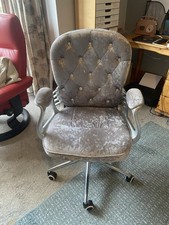 Crushed velvet office chair
