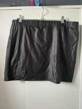 Black Faux Leather Mini Skirt