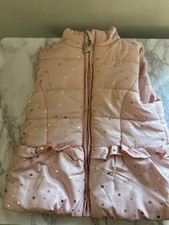 Kids Headquarters Baby Girl Pink Star Padded Gilet 12M Sleeveless Jacket NWOT