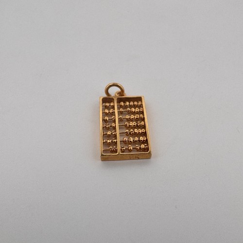 Vintage 14k gold - abacus, charm