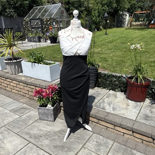 Lipsy dress black - black/white, size