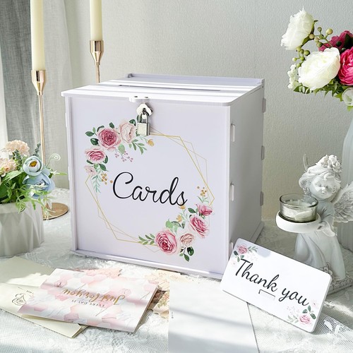 White wedding card - wedding, box