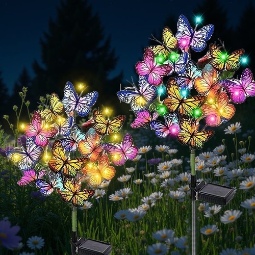 Solar butterflies flower - 2x,