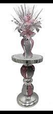 PINK SILVER TABLE AND VASE