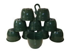 10 Teku Pine Green Plastic Hanging Pots / Baskets 20cm / 2.5L