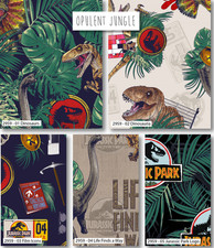 Crafts Fabrics Jurassic Park Opulent Jungle Dinosaurs Dino World Cotton Fabric