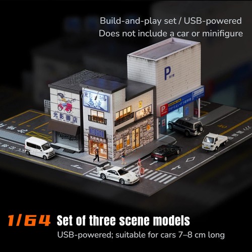 Diorama garage model car - diorama, 1:64