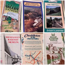 Folder Of Railway Train Ephemera Leaflets Steam British Railwayana Around 100