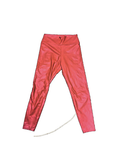 High waist faux leather red - waist,