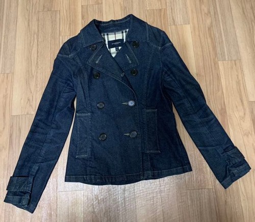 Burberry women denim peacoat - burberry,