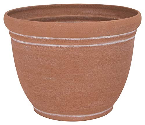 Resin planter pot with terra - with,