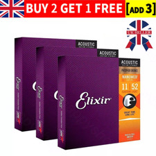 For Elixir Acoustic Guitar strings Phosphor Bronze LIGHT 12-53 16002 16027 16052