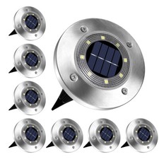 4/8PCS LED Solar Power Ground Lights Floor Decking Outdoor Garden Lawn Path Lamp