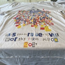 Glastonbury Festival Year 2017 Festival T Shirt VGC Size L Mens