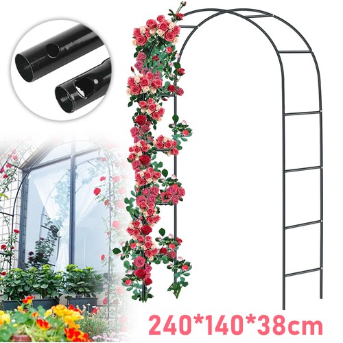 Metal tubular frame rose arch - rose,