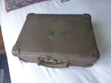 1940' Childs Evacuee Small Suitcase WW2 Vintage Named with linked documents