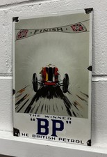 BP petrol Advertising Heavy Enamel Sign. Great Look.
