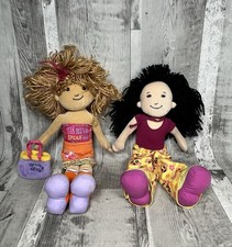Groovy Girls Plush Girl Dolls Danika and Tomiko with Clothes Manhattan Toys Y2K