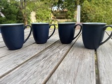 Denby Blue Jetty 4x Mugs 4”