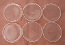 6X PLASTIC REUSABLE LIDS/COVERS FOR RAMEKIN GU POTS DISHES