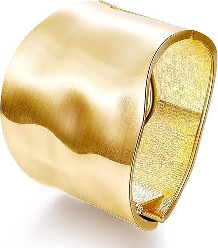 18k gold plated chunky cuff - plated,