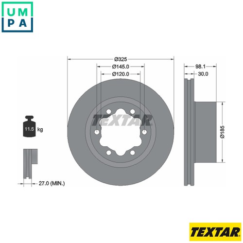 Brake disc 92305803 for vw - brake,