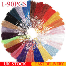 1-90pcs Silky Tassels Crafts for Souvenir Bookmarks Jewelry Making Accessories