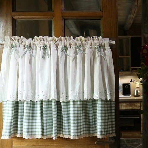 Green gingham and - green,