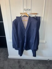 Moss 1851 2 Piece Wool Suit Light Blue Jacket 50” L 31” Trousers W 40” L 30”