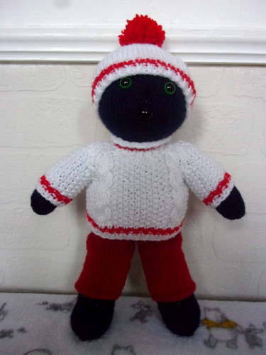 Hand knit cute teddy bear - cute,
