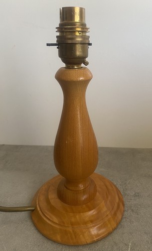 Vintage 80s pine wooden turned - vintage,