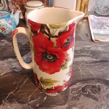 Vintage Jug - Poppy Pattern - Heron Cross Pottery -  Made in England -