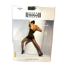 Wolford Polka Dot & Floral Net Tights Sundot/Flower Waves XS–M Sahara/Black